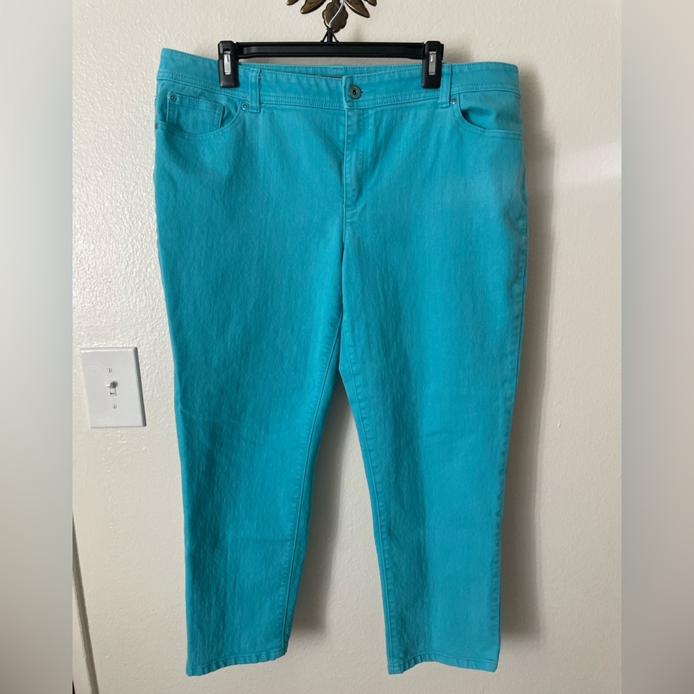 Chico's Turquoise Skinny Jeans